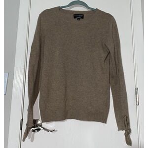 Banana‎ Republic Women's Sweater Tan Small Italian Yarn Flippucci  Tie Wrist